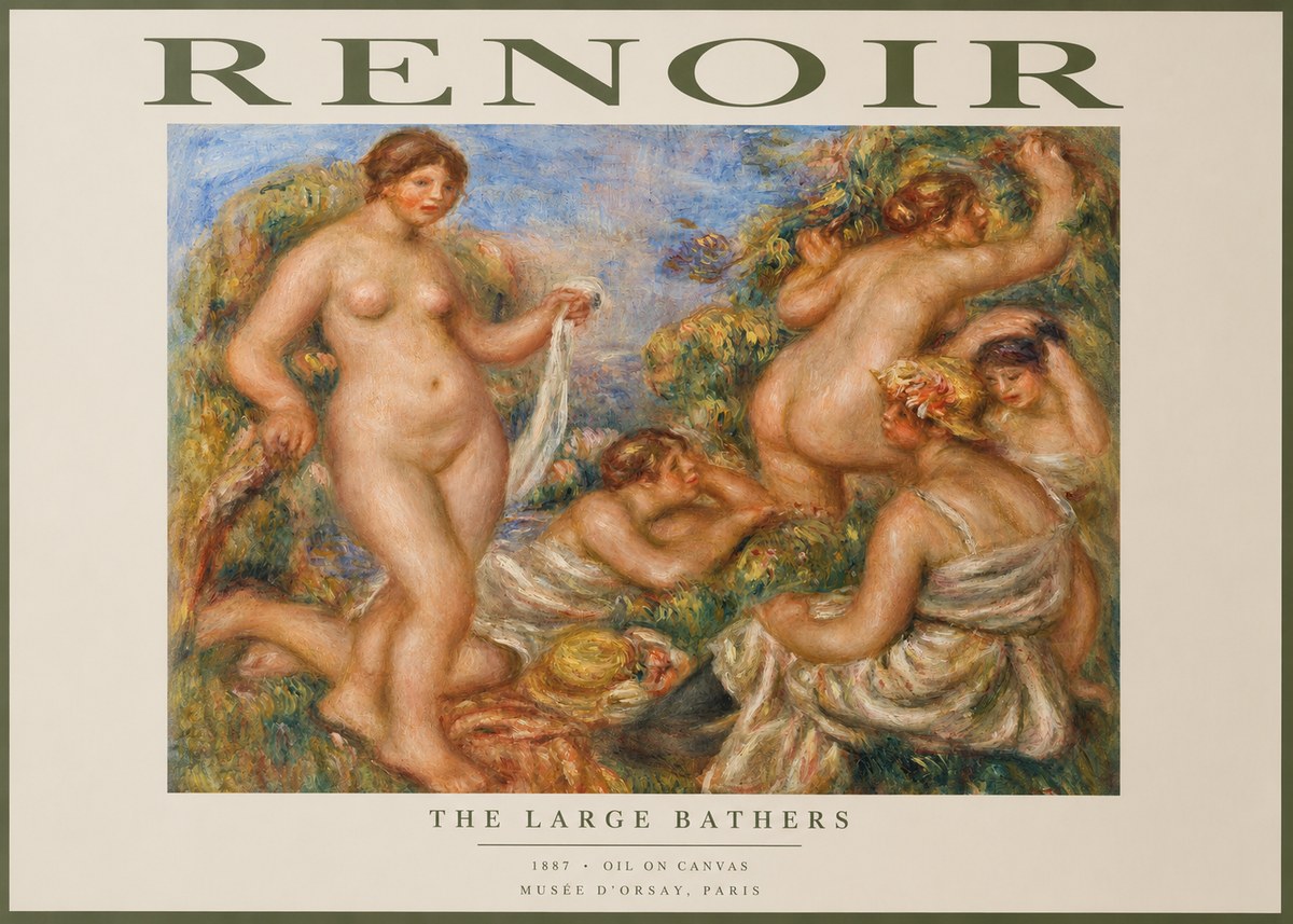 Renoir The Large Bathers No2 - Poster