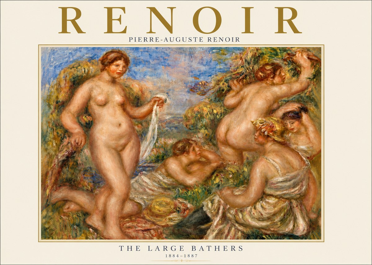 Renoir The Large Bathers No4 - Poster