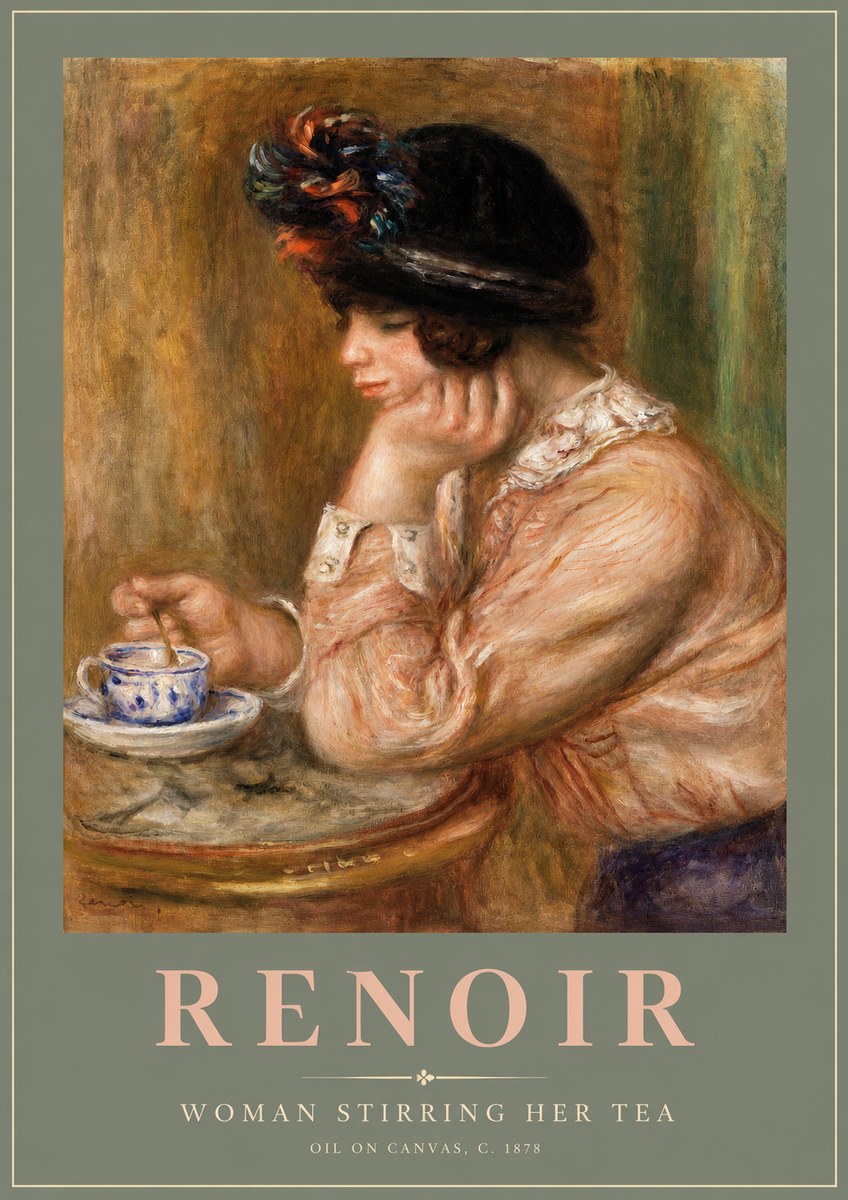 Renoir Woman Stirring a Cup of Tea No2 - Poster