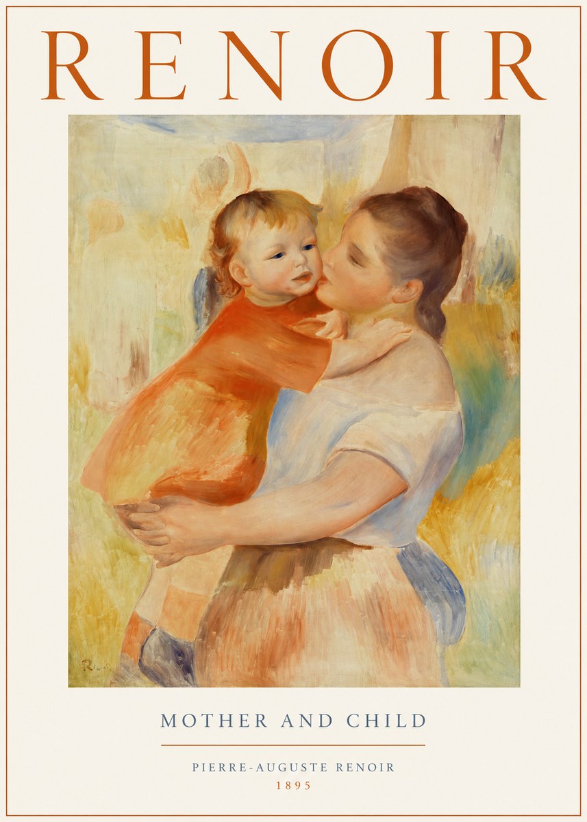 Renoir Mother and Child No1 - Poster