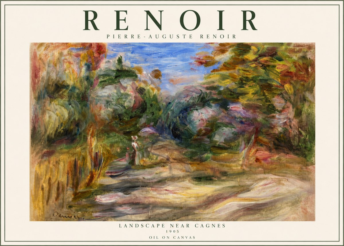 Renoir Landscape Near Cagnes III No2 - Poster