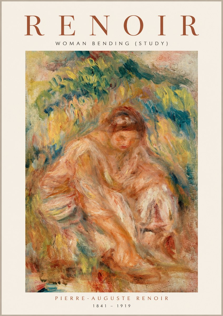 Renoir Woman Bending (Study) No1 - Poster
