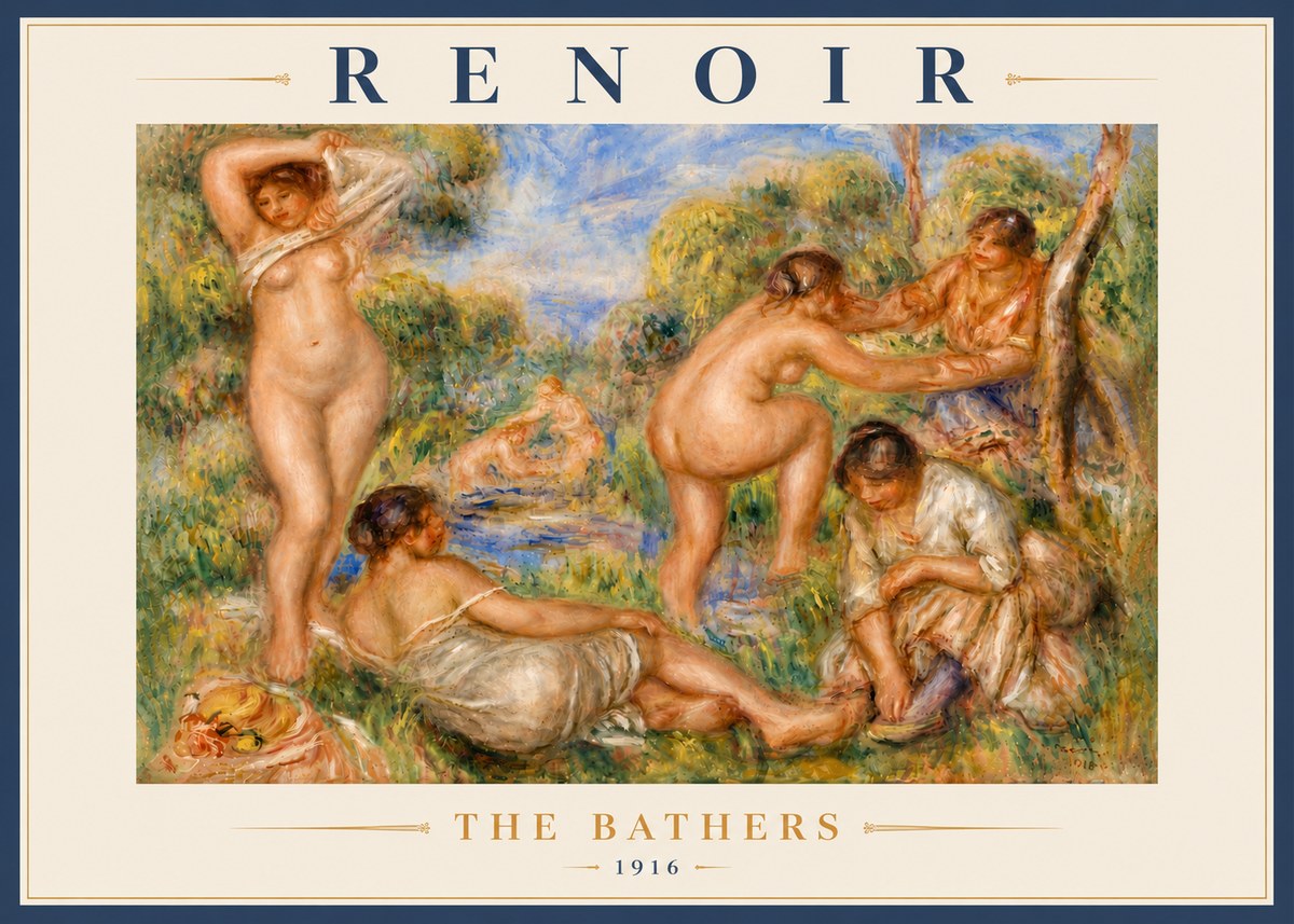 Renoir The Bathers No6 - Poster