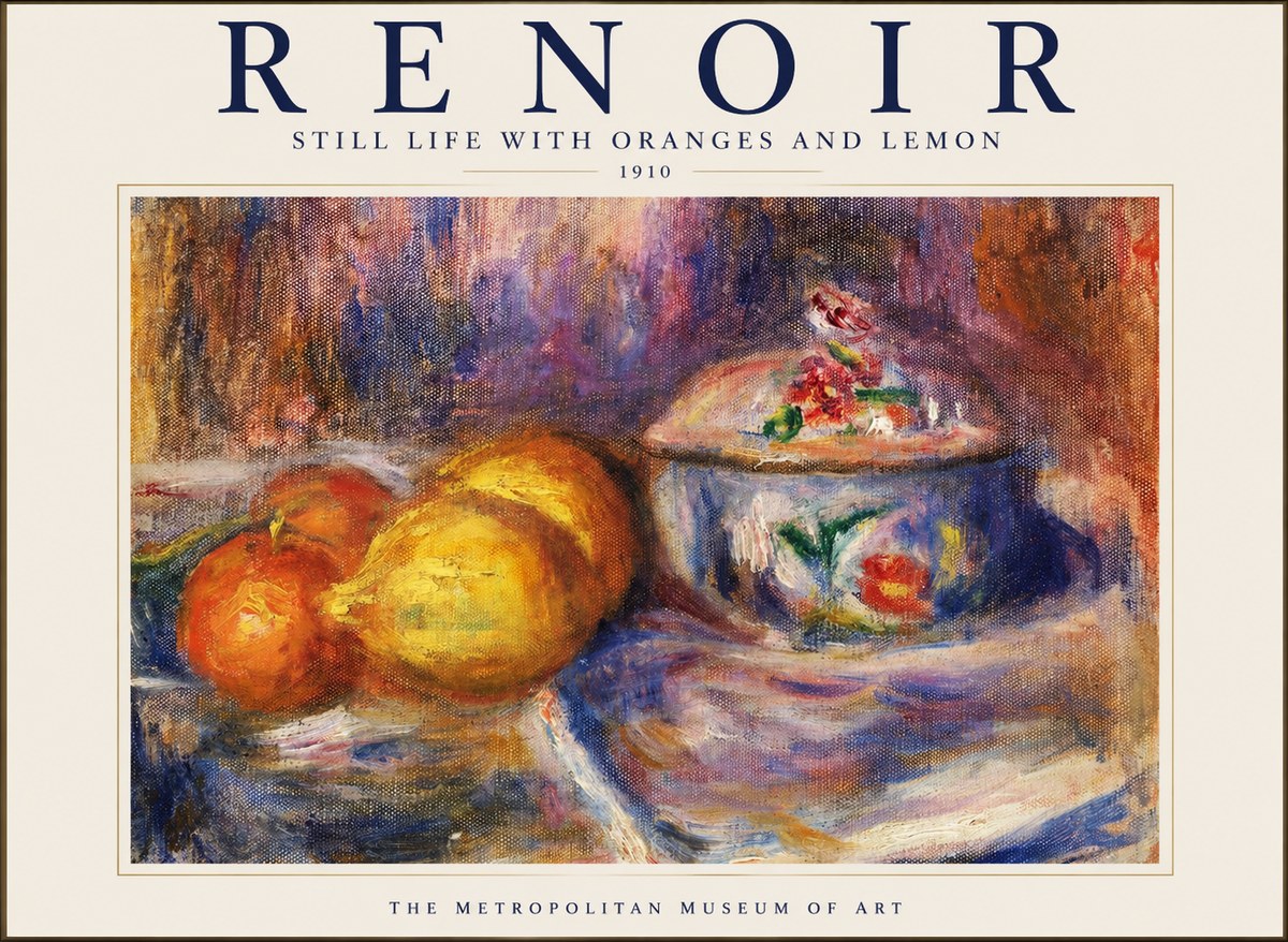 Renoir Still Life with Oranges and Lemon No1 - Poster