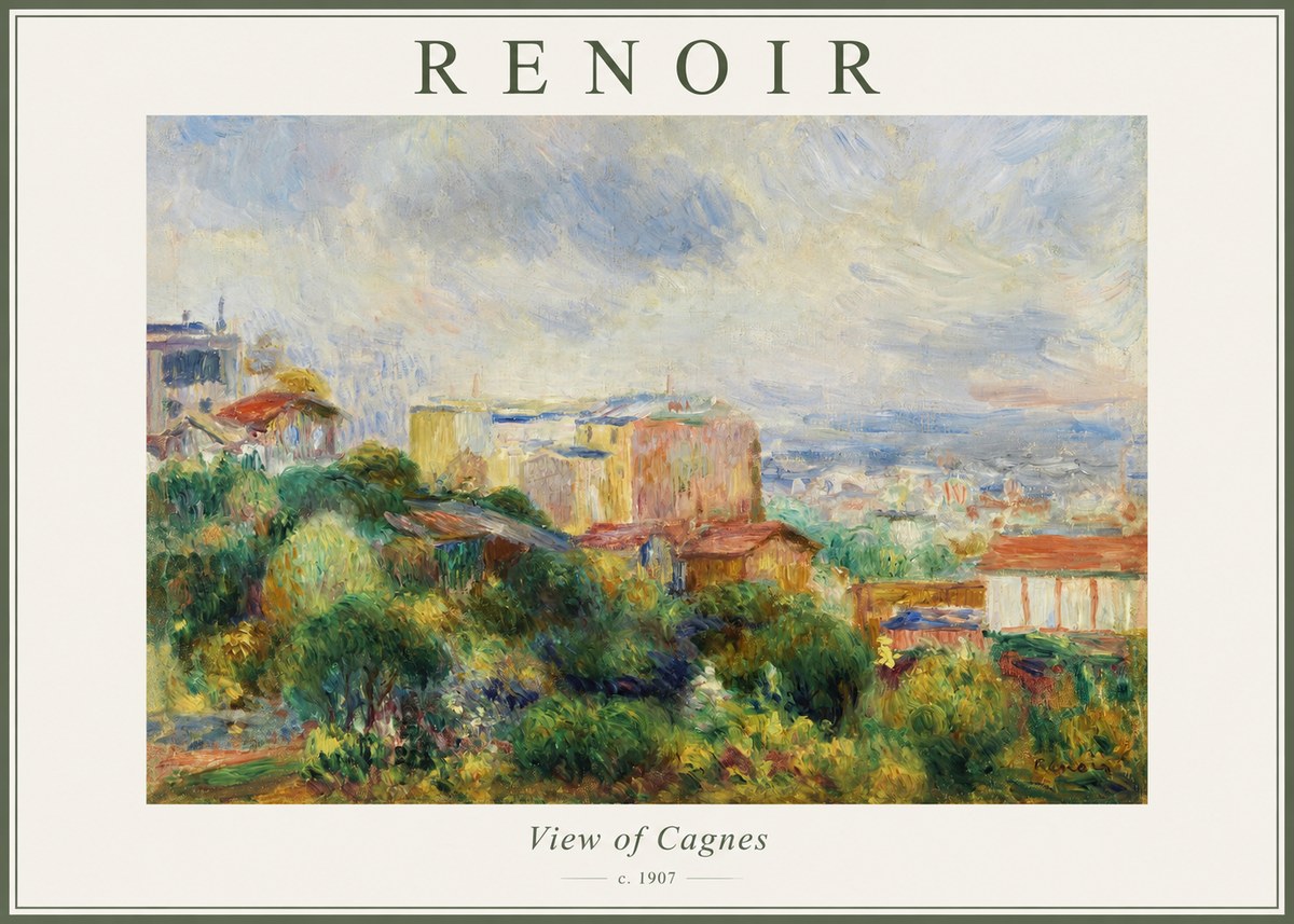 Renoir View of Cagnes No1 - Poster