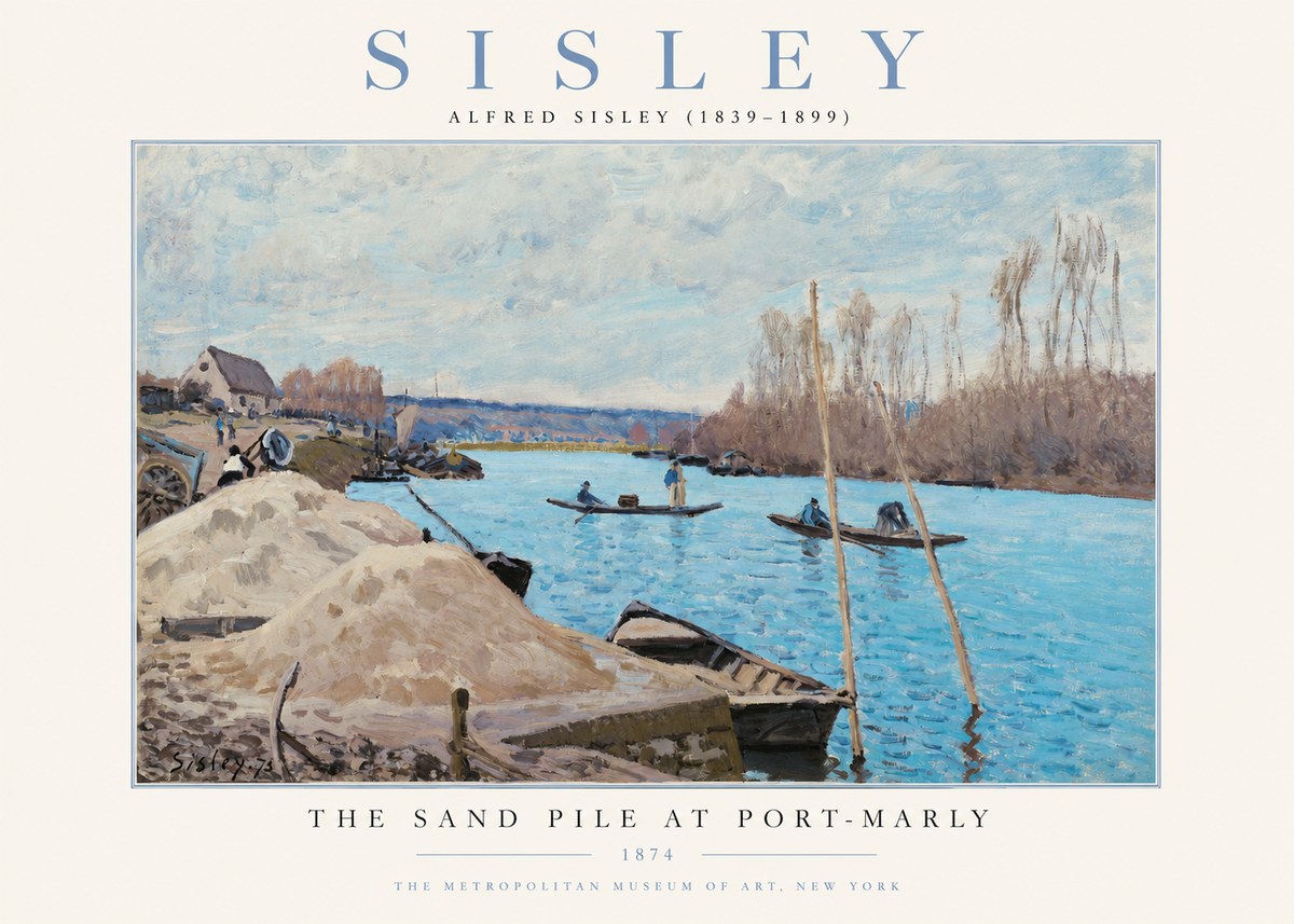 Sisley The Sand Pile at Port-marly No2 - Poster