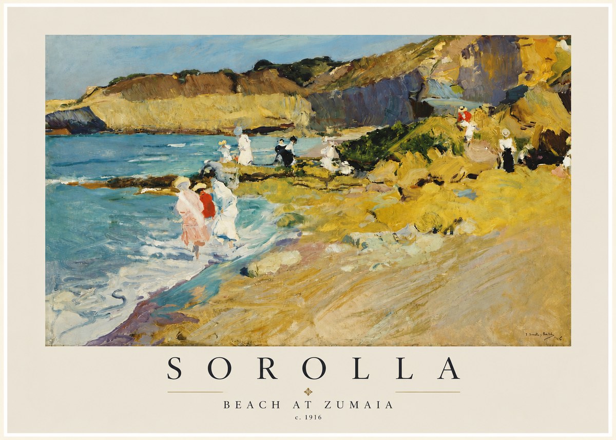 Sorolla Beach at Zumaia No3 - Poster