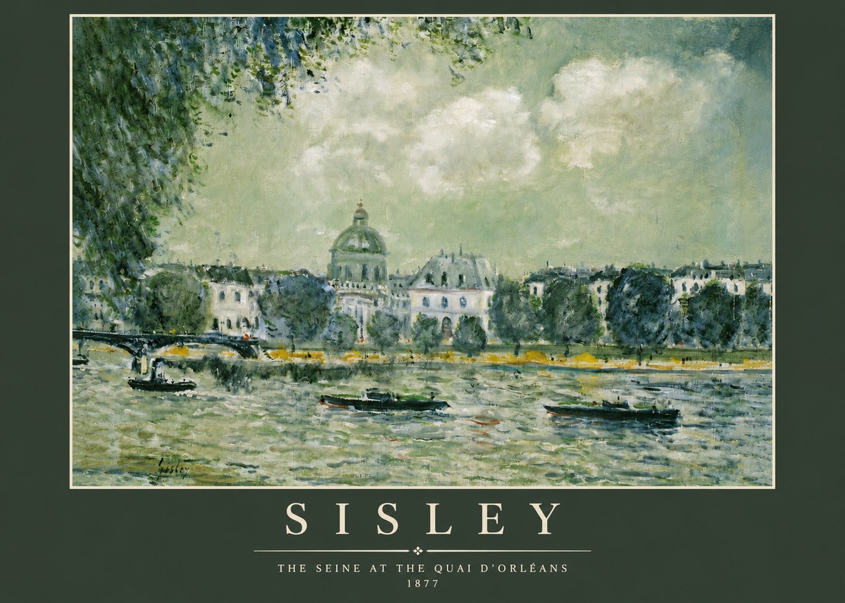 Sisley The Seine at the Quai D'orléans No3 - Poster