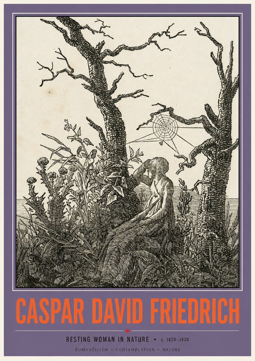 Caspar David Friedrich Resting Woman in Nature No2 - Poster