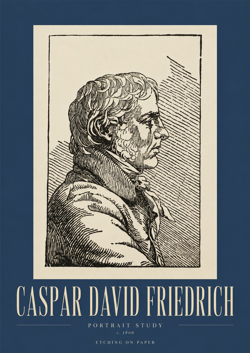 Caspar David Friedrich Portrait Study No3 - Poster