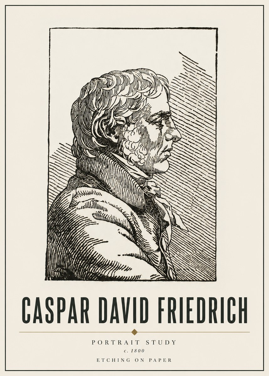 Caspar David Friedrich Portrait Study No4 - Poster