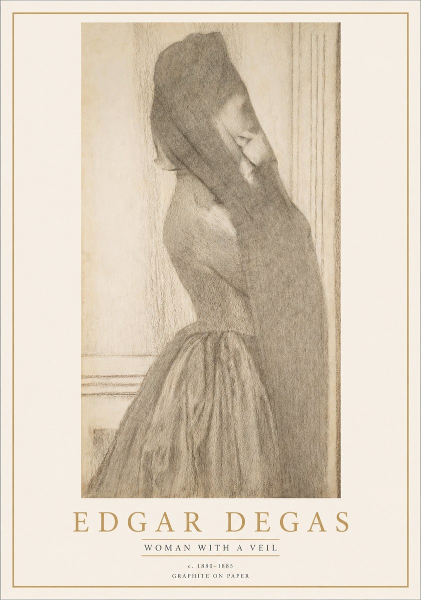 Edgar Degas Woman with a Veil No1 - Poster