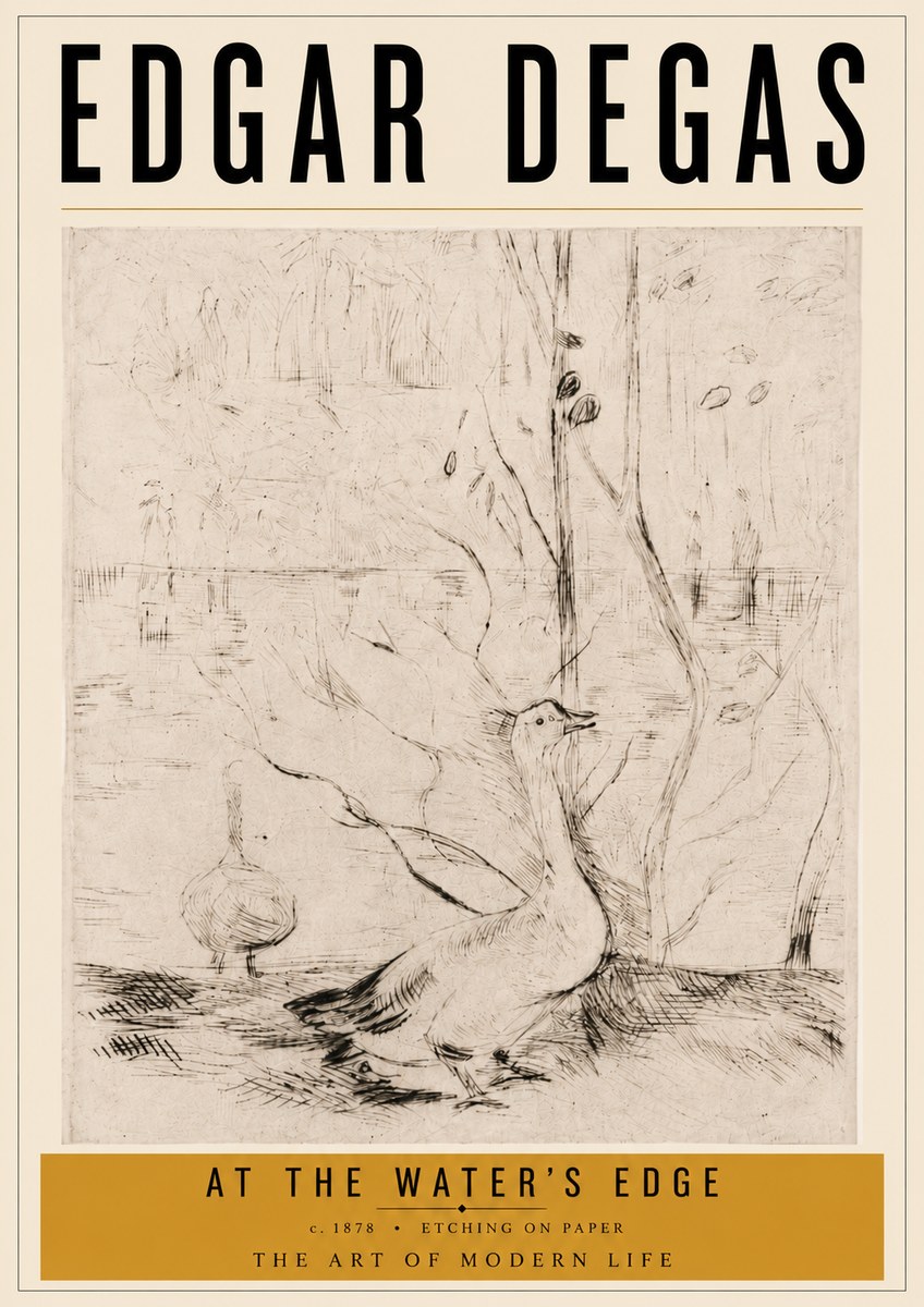 Edgar Degas At the Water's Edge No6 - Poster