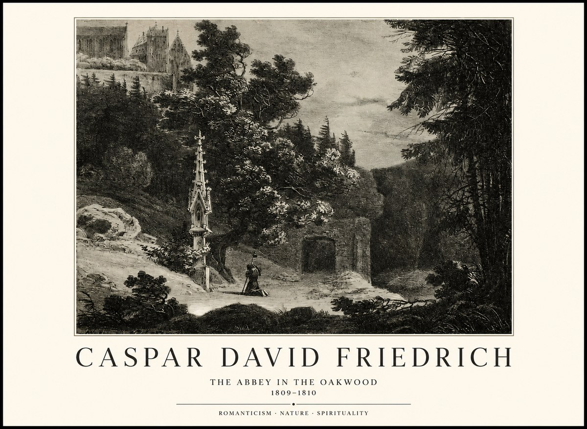 Caspar David Friedrich The Abbey in the Oakwood No1 - Poster