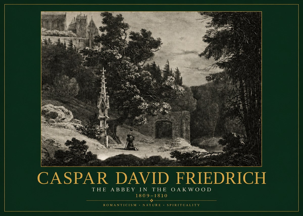 Caspar David Friedrich The Abbey in the Oakwood No2 - Poster