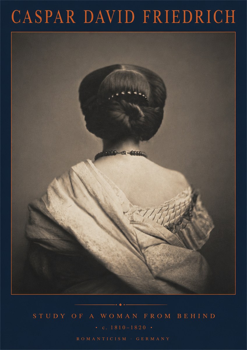 Caspar David Friedrich Study of a Woman from Behind No2 - Poster
