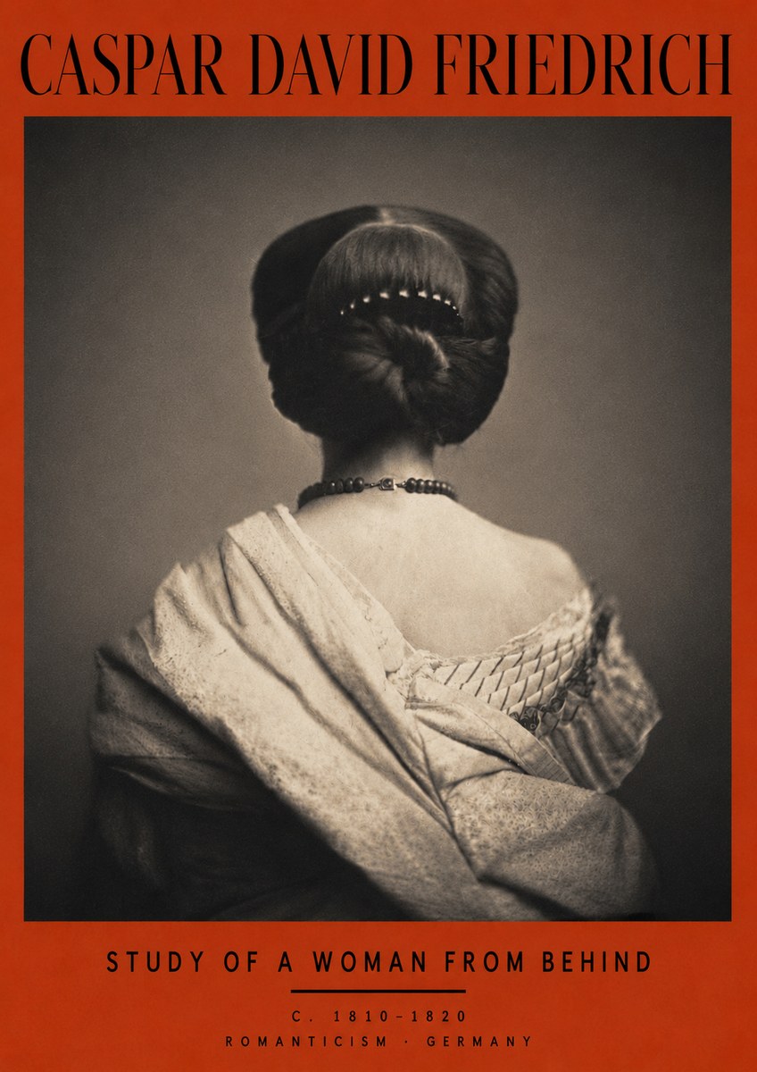 Caspar David Friedrich Study of a Woman from Behind No4 - Poster