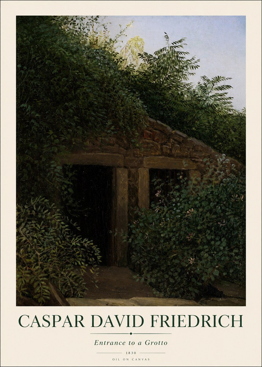 Caspar David Friedrich Entrance to a Grotto No1 - Poster