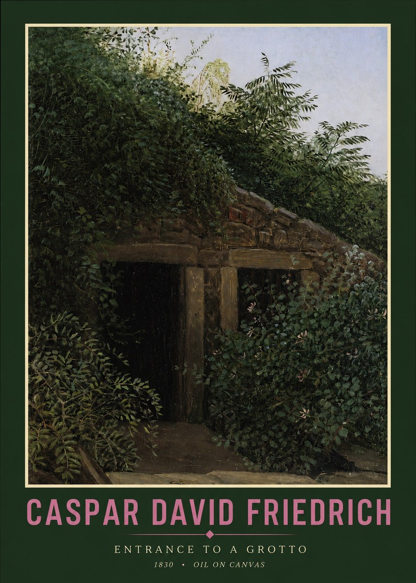 Caspar David Friedrich Entrance to a Grotto No2 - Poster