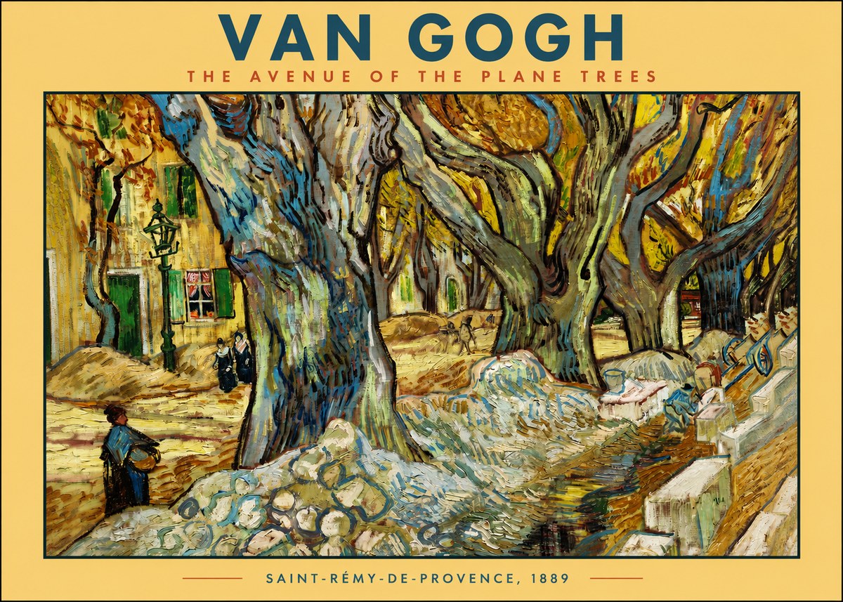 Van Gogh The Avenue of the Plane Trees No2 - Poster