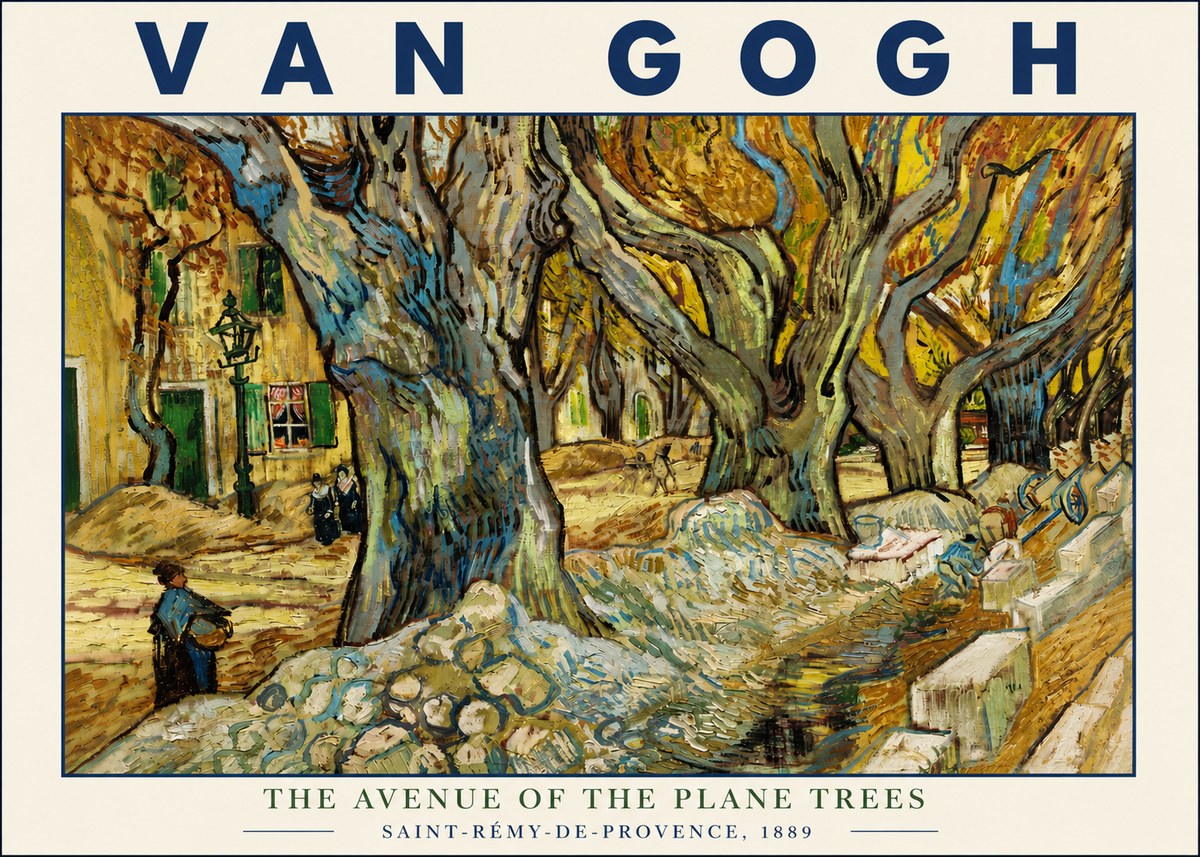 Van Gogh The Avenue of the Plane Trees No4 - Poster