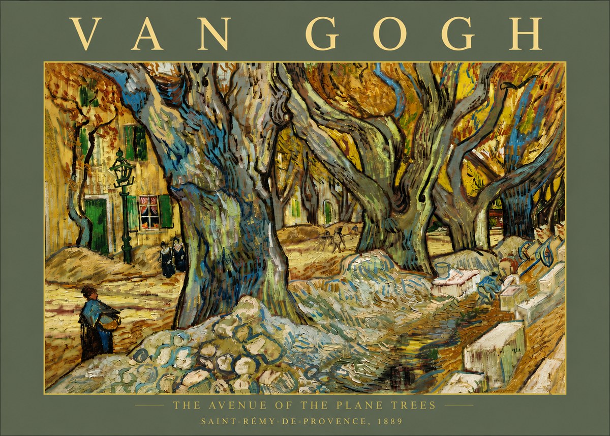 Van Gogh The Avenue of the Plane Trees No6 - Poster