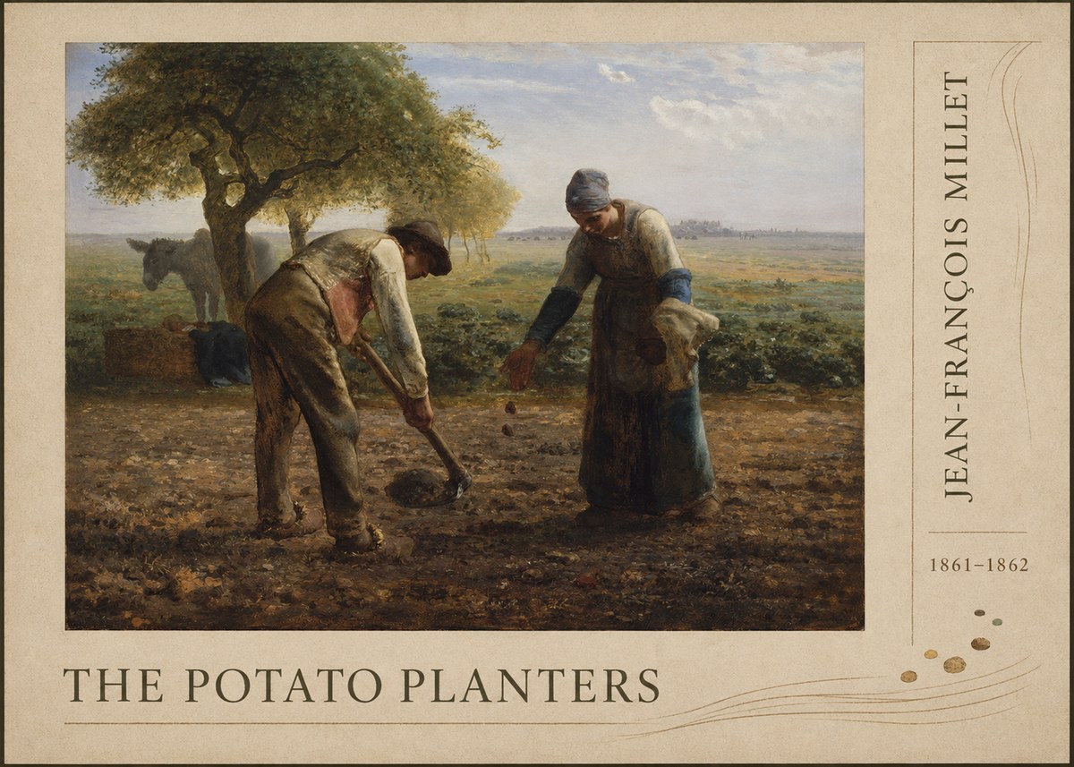 Jean-François Millet The Potato Planters No3 - Poster