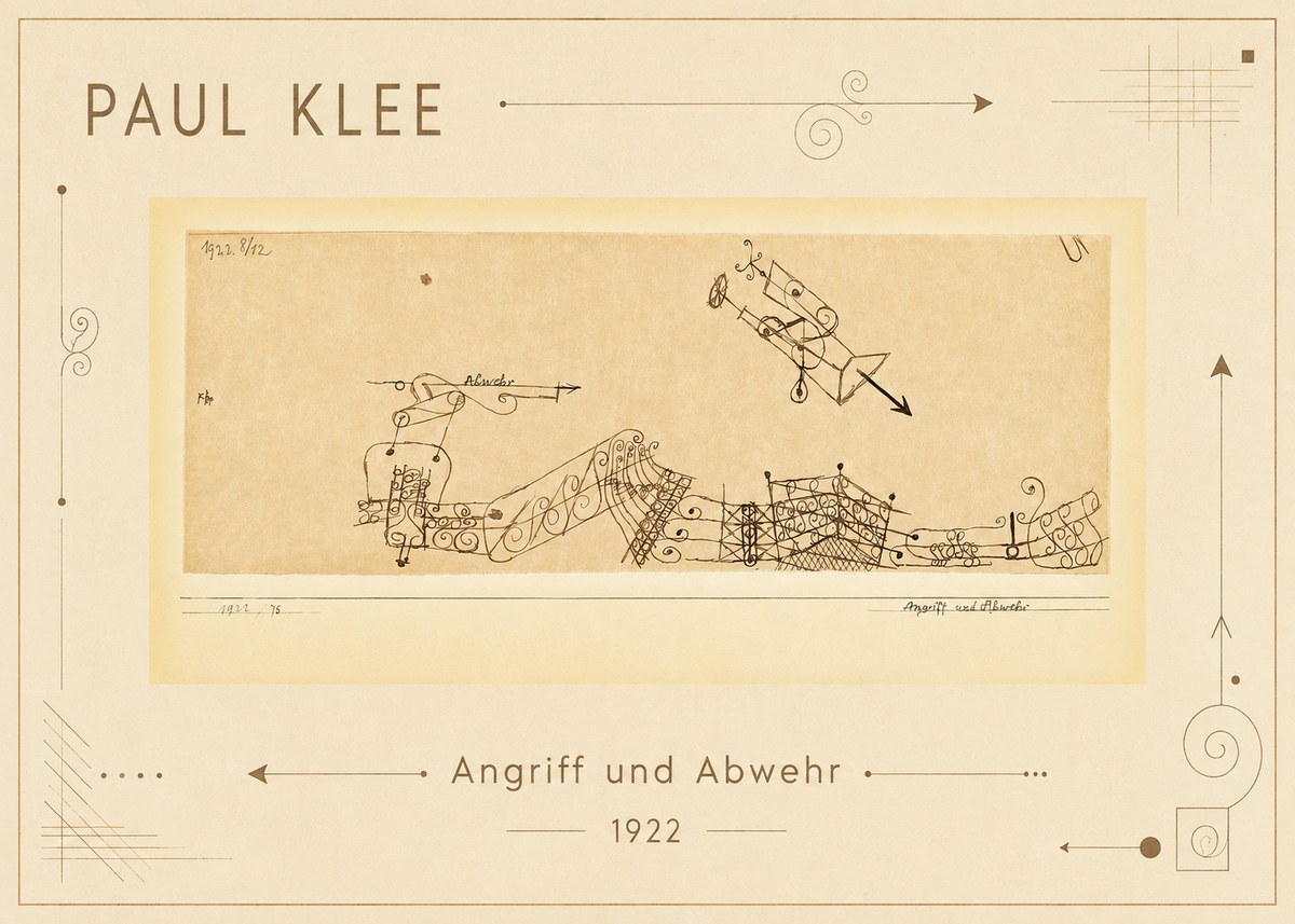Paul Klee Angriff Und Abwehr No1 - Poster