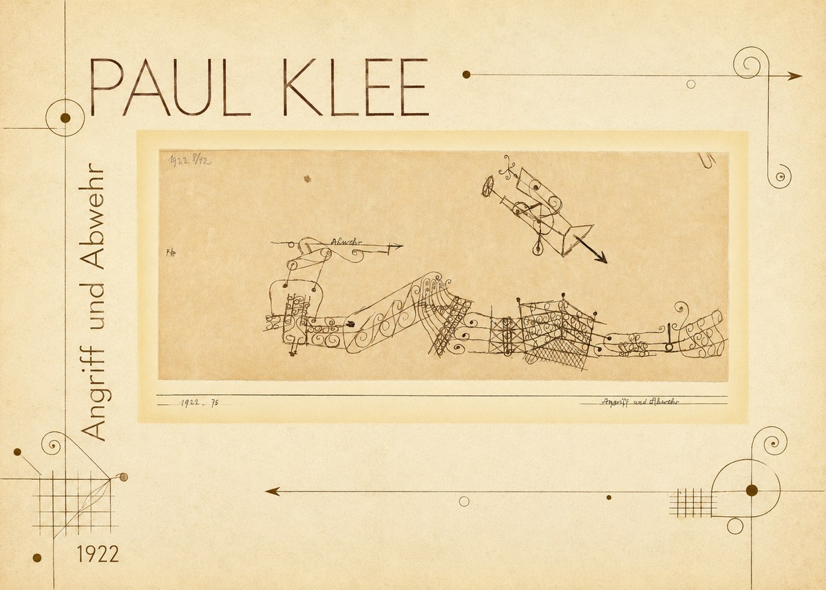 Paul Klee Angriff Und Abwehr No2 - Poster