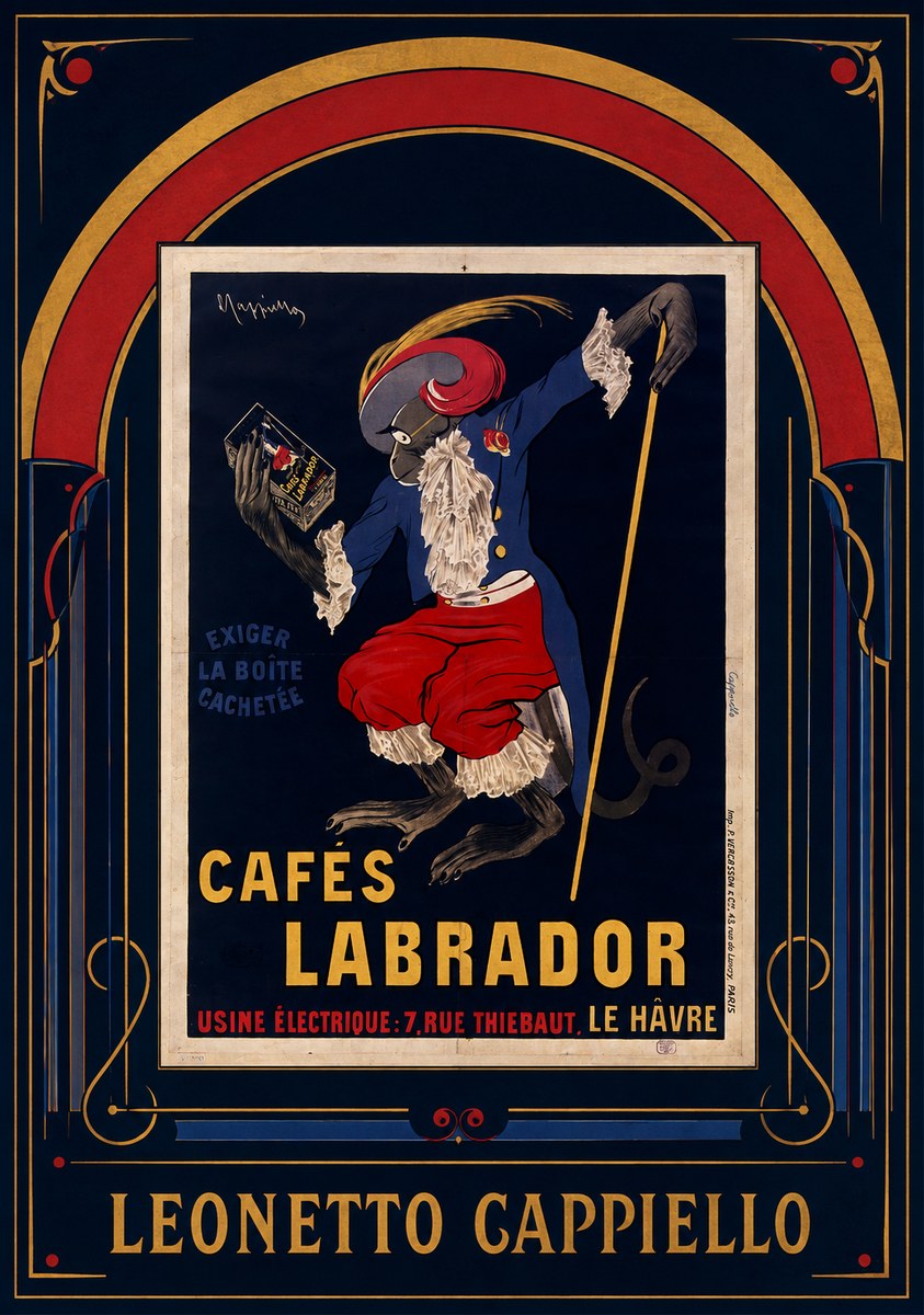 Leonetto Cappiello Cafés Labrador No6 - Poster