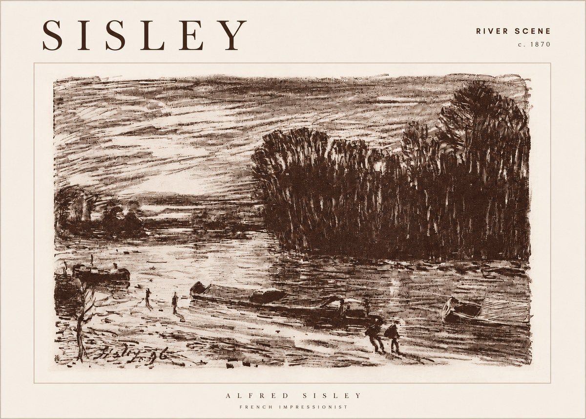 Sisley River Scene No4 - Poster