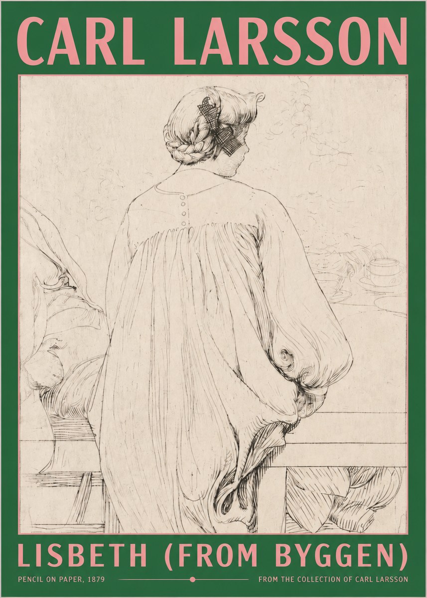 Carl Larsson Lisbeth (from Byggen) No2 - Poster