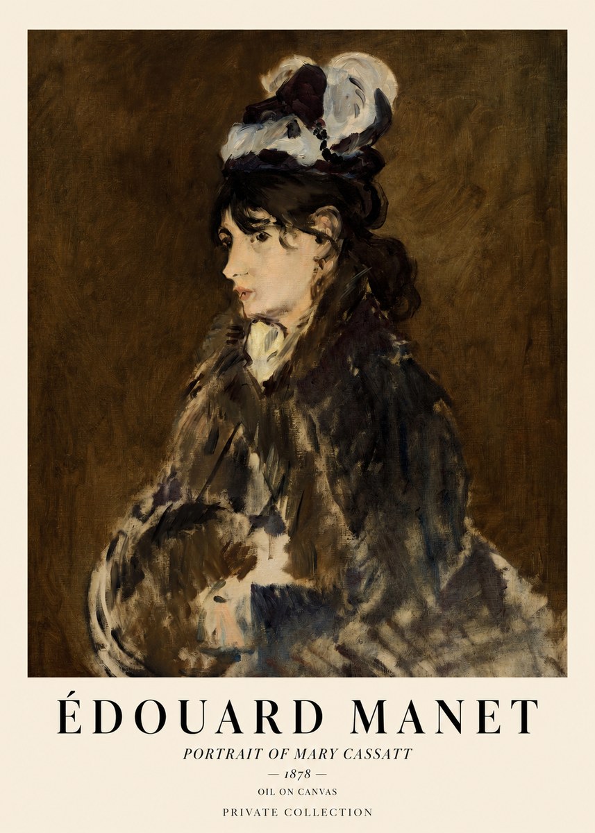 Édouard Manet Young Woman in a Hat V No2 - Poster