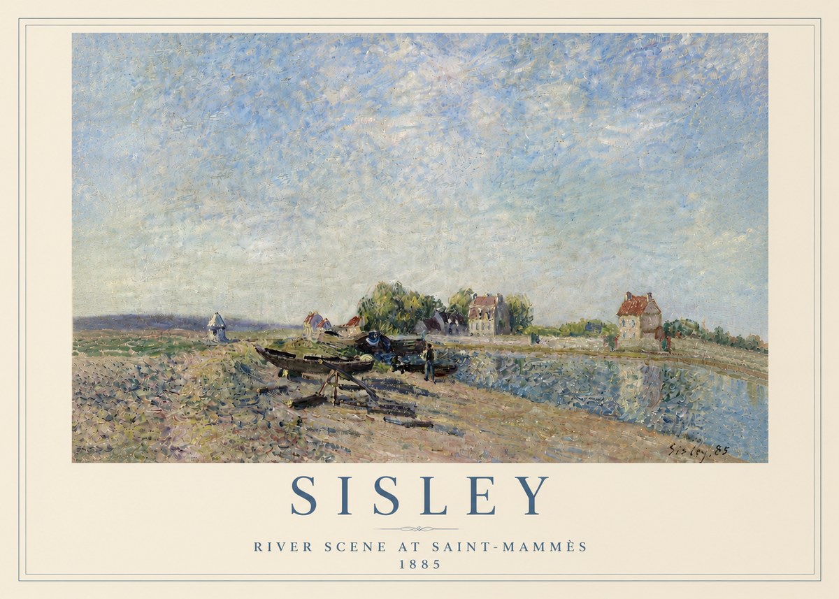 Sisley River Scene at Saint-mammès No5 - Poster