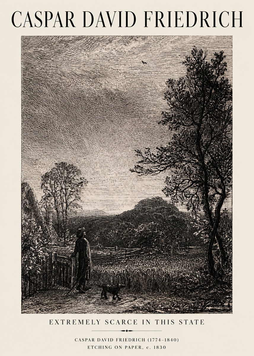 Caspar David Friedrich Extremely Scarce in This State No1 - Poster