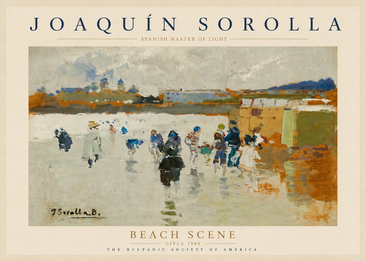 Sorolla Beach Scene No4 - Poster