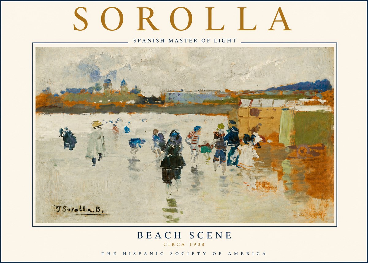 Sorolla Beach Scene No5 - Poster