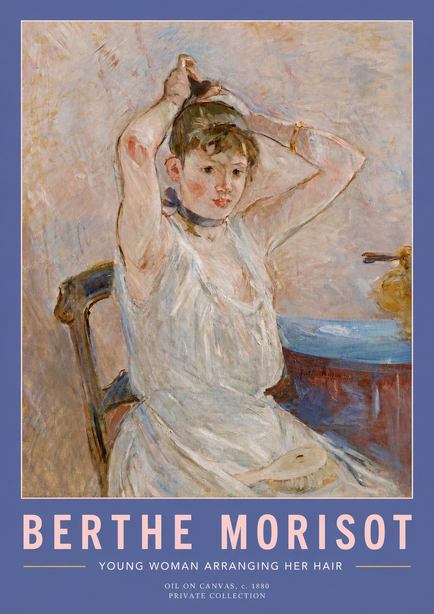 Berthe Morisot Young Woman Arranging Her Hair No2 - Poster