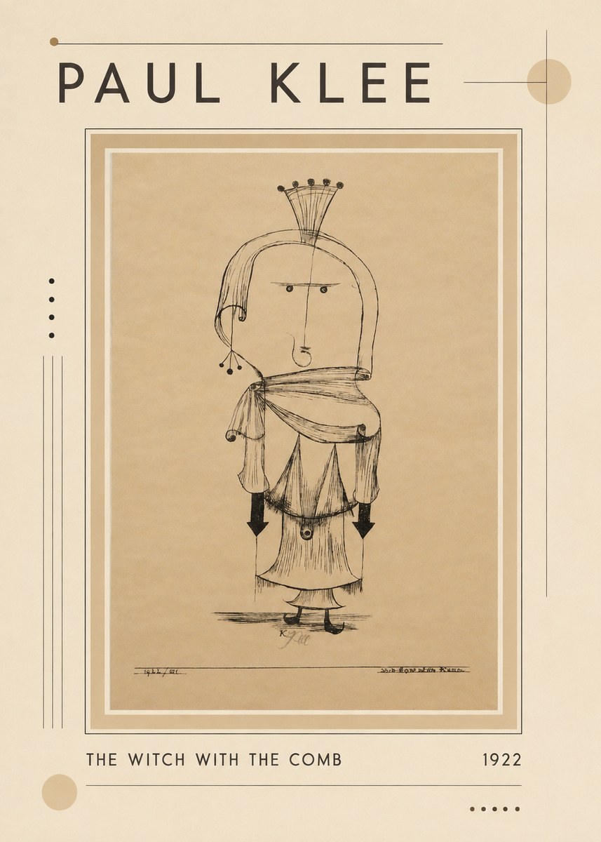 Paul Klee The Witch with the Comb No1 - Poster