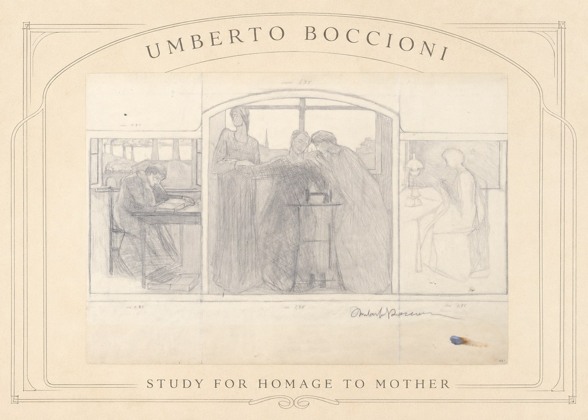 Umberto Boccioni Study for Homage to Mother No3 - Poster