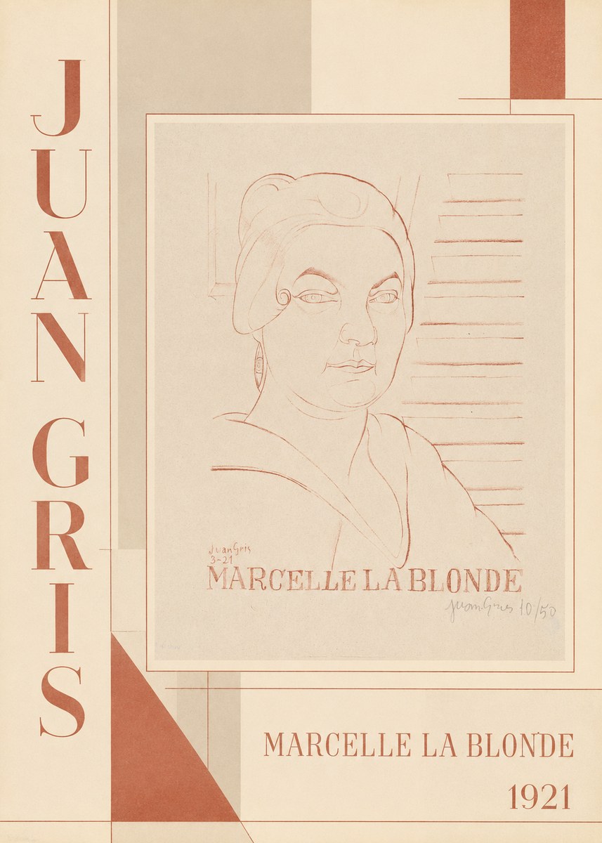 Juan Gris Marcelle La Blonde No2 - Poster