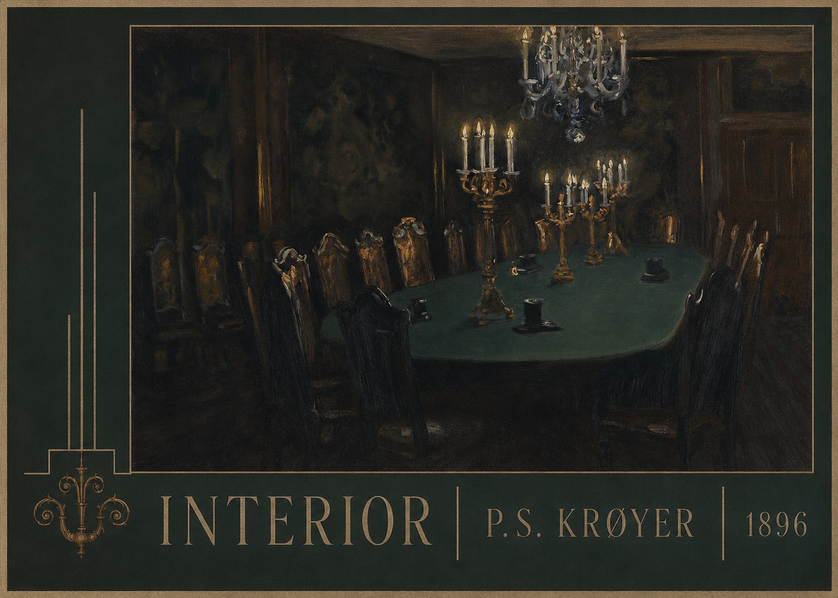 P.S. Krøyer Interior No3 - Poster