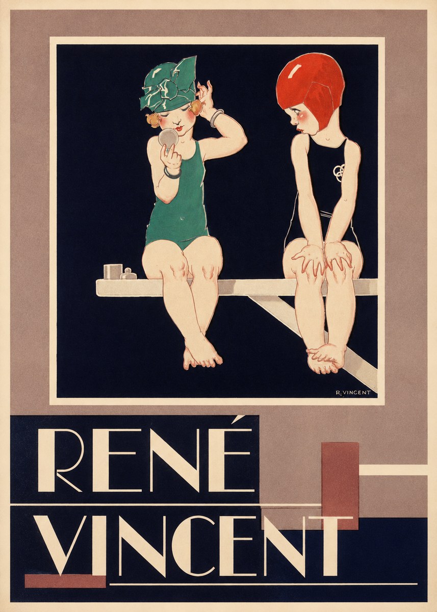 René Vincent At the Poolside No3 - Poster