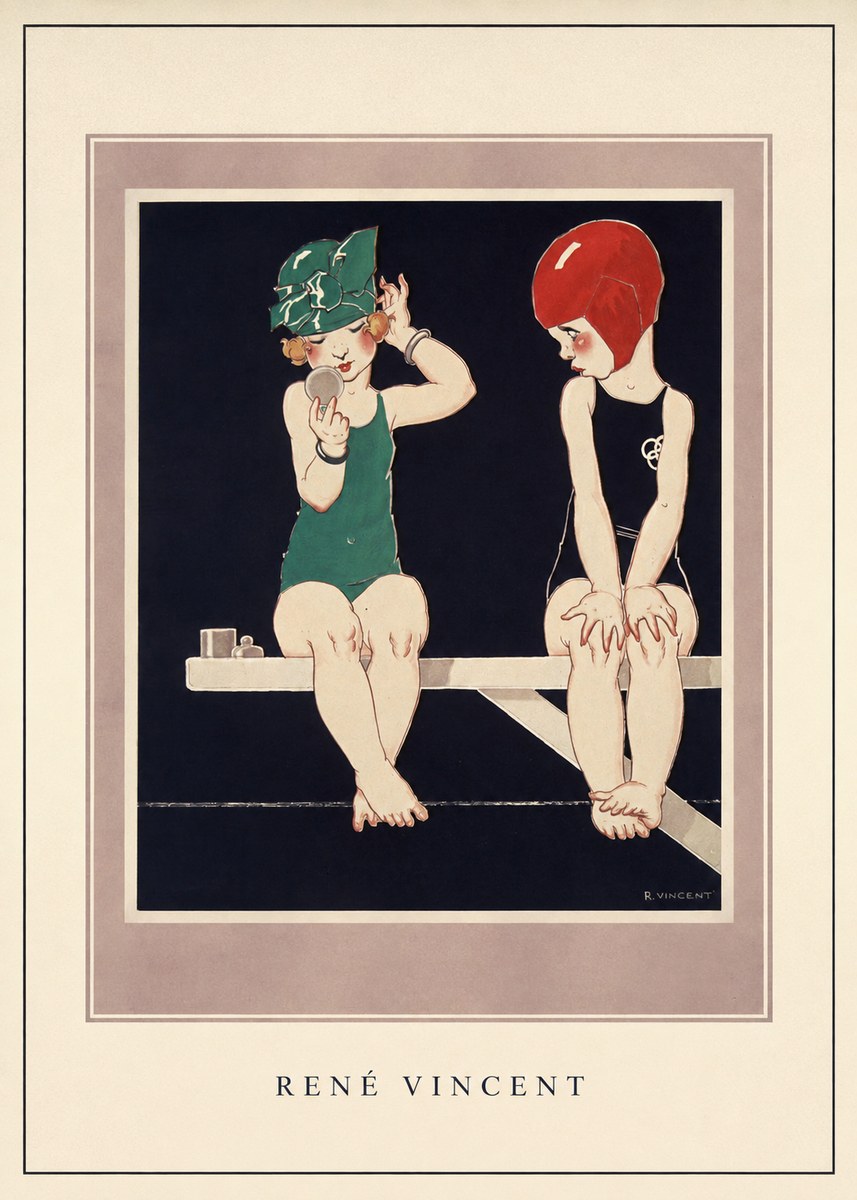René Vincent At the Poolside No5 - Poster