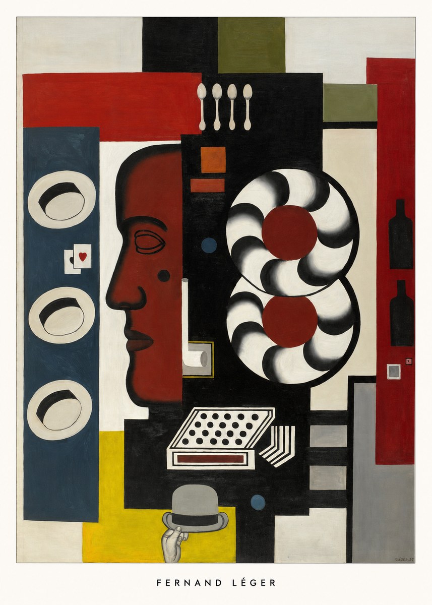 Fernand Léger Composition with Hand and Hats No4 - Poster