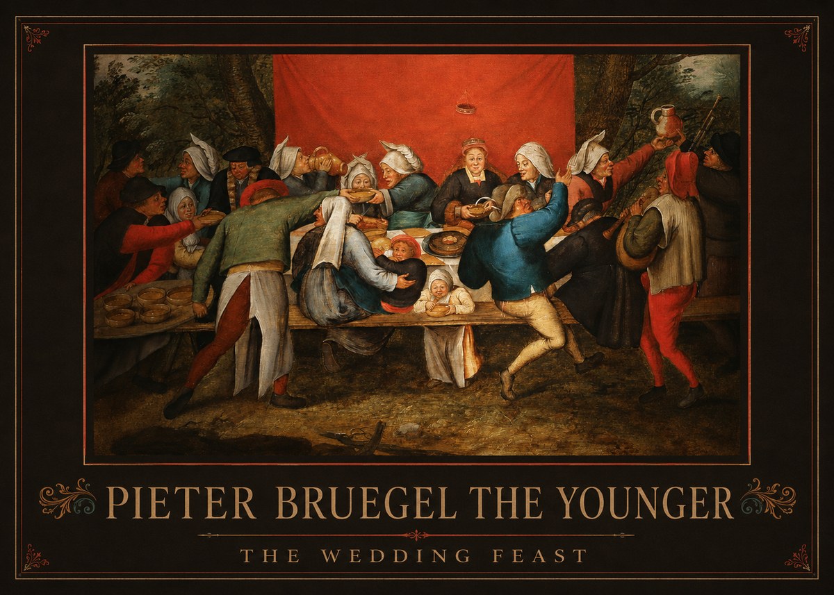 Pieter Bruegel The Wedding Feast No1 - Poster