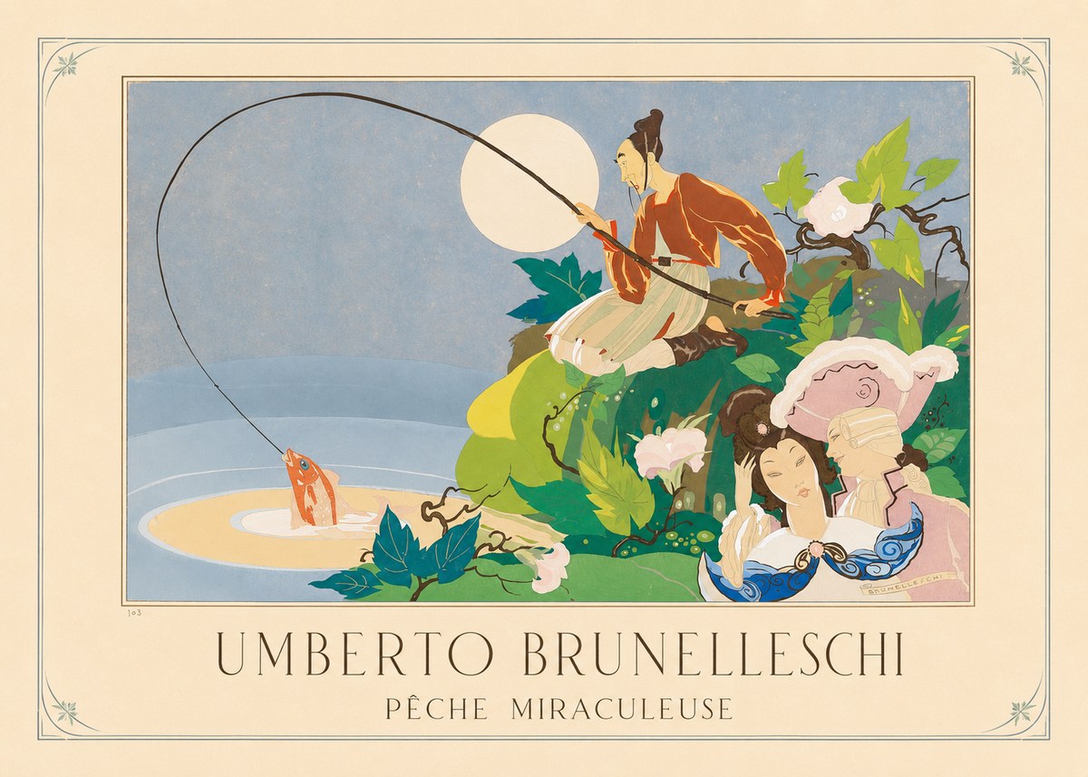 Umberto Brunelleschi Pêche Miraculeuse No3 - Poster