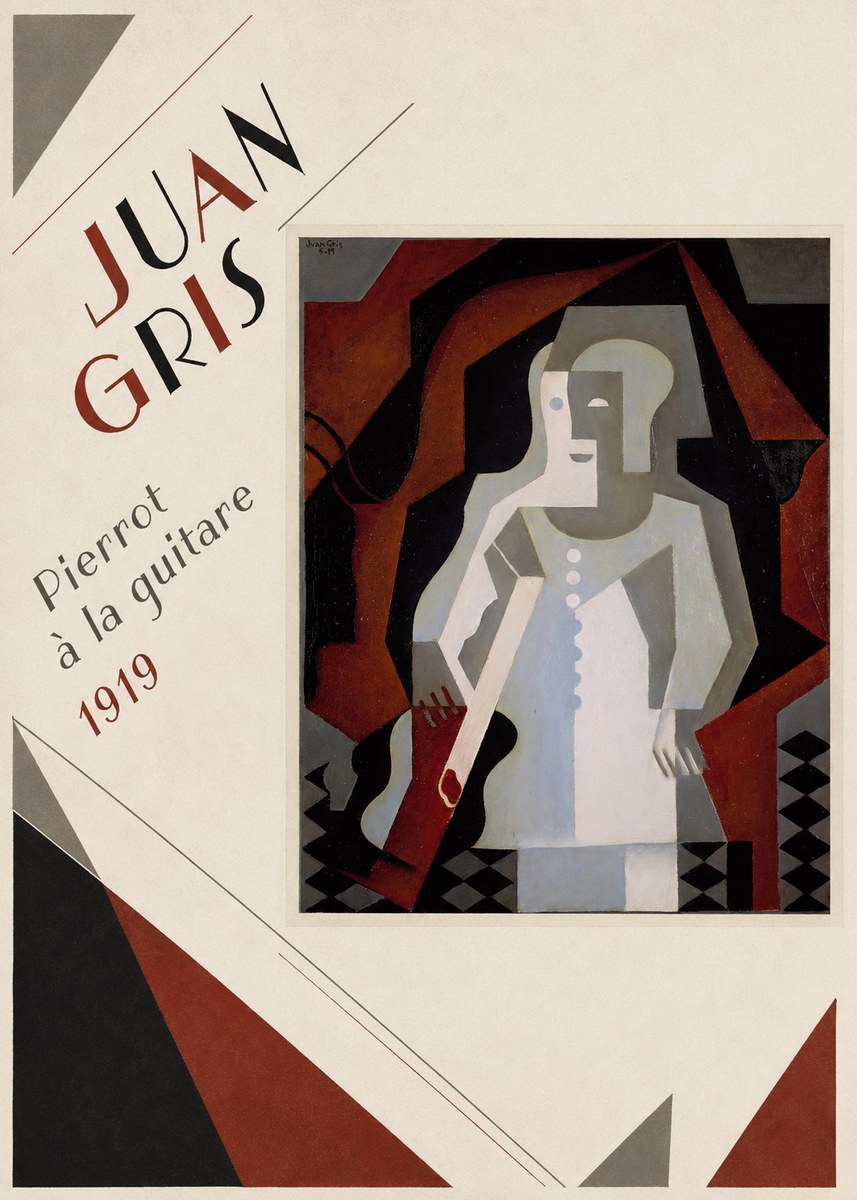 Juan Gris Pierrot À La Guitare No5 - Poster