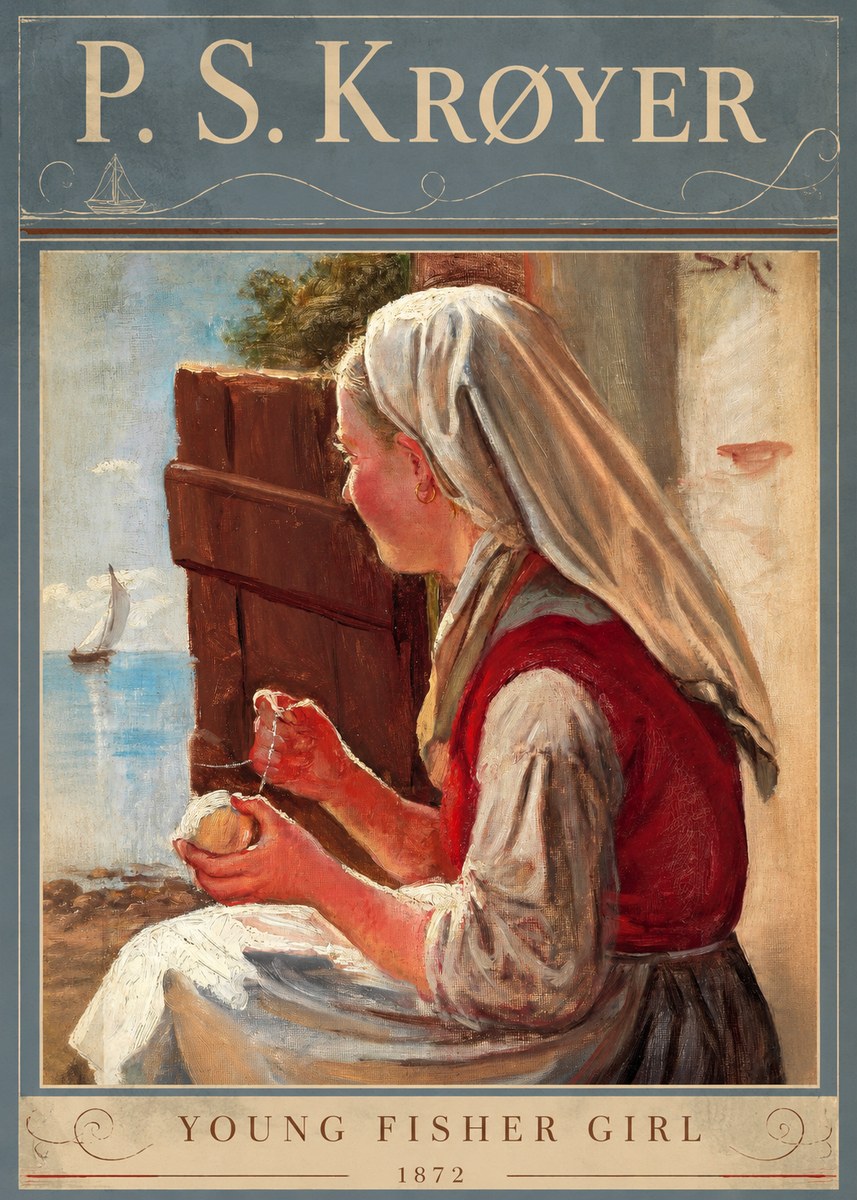 P.S. Krøyer Young Fisher Girl No6 - Poster