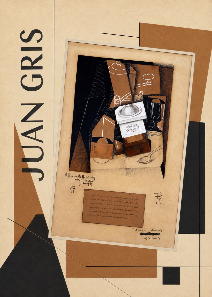 Juan Gris Still Life with Coffee Grinder II No2 - Poster